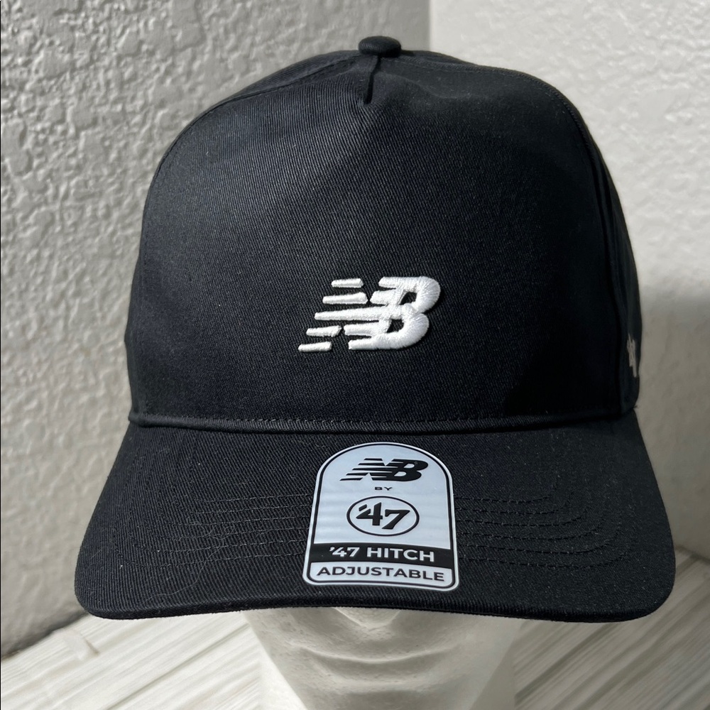 New Balance Core 47‎ Hitch Cap baseball black embroidered hat one size snap back